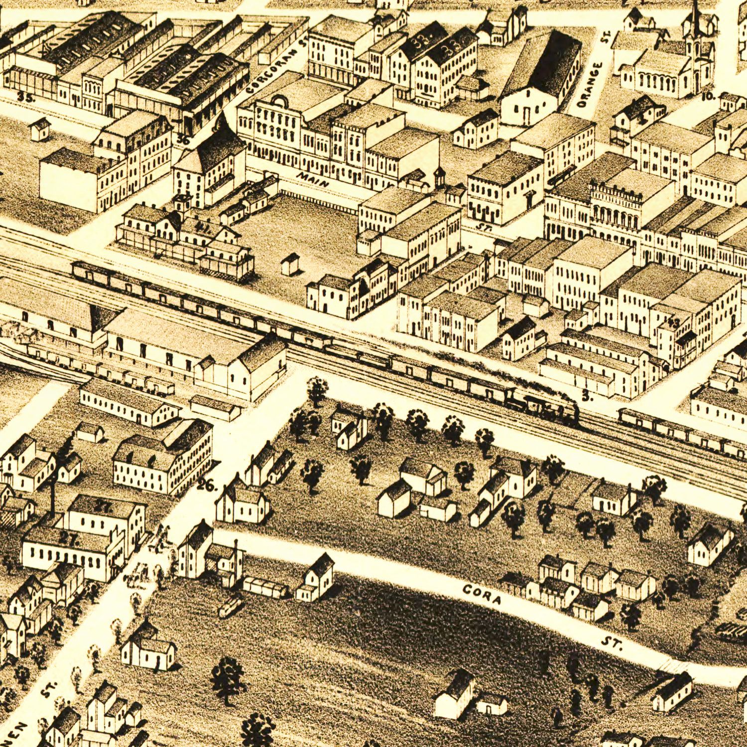 Vintage Map of Durham, North Carolina 1891