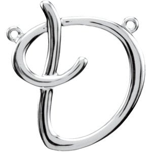 Script Initial Necklace or Center