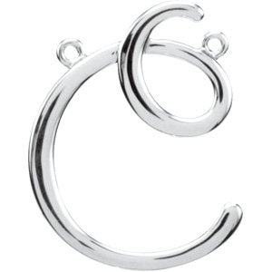 Script Initial Necklace or Center