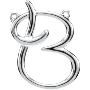 Script Initial Necklace or Center