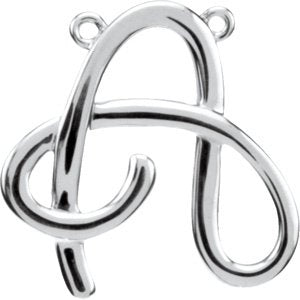 Script Initial Necklace or Center