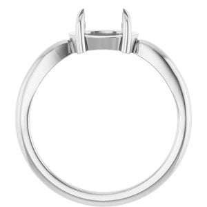 Sterling Silver 8x6 mm Oval Claw-Prong Cabochon Ring Mounting – image 4
