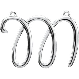 Script Initial Necklace or Center