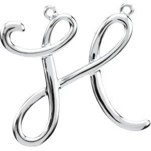 Script Initial Necklace or Center