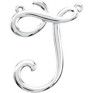 Script Initial Necklace or Center