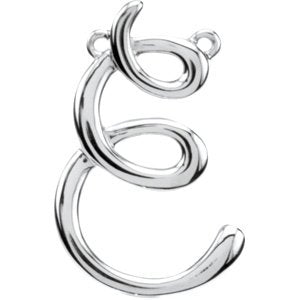 Script Initial Necklace or Center