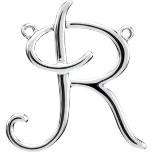 Script Initial Necklace or Center