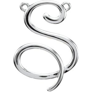 Script Initial Necklace or Center