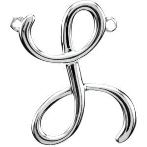 Script Initial Necklace or Center