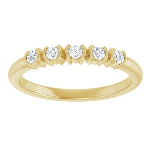14K Yellow Gold 1/6 CTW Natural Diamond Anniversary Band