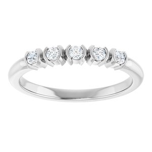 14K White Gold 1/6 CTW Natural Diamond Anniversary Band