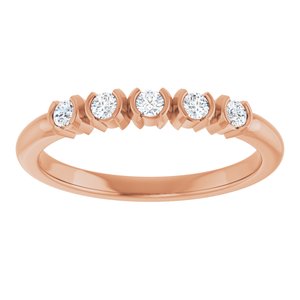 14K Rose Gold 1/6 CTW Natural Diamond Anniversary Band