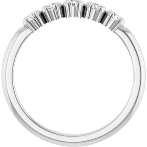Platinum 1/6 CTW Natural Diamond Anniversary Band