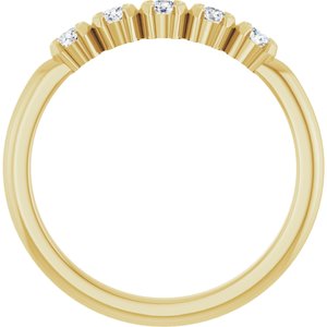 14K Yellow Gold 1/6 CTW Natural Diamond Anniversary Band