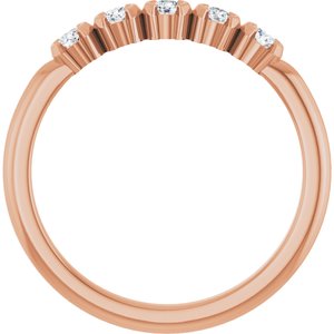 14K Rose Gold 1/6 CTW Lab-Grown Diamond Anniversary Band