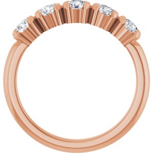 14K Rose Gold 1/2 CTW Natural Diamond Anniversary Band