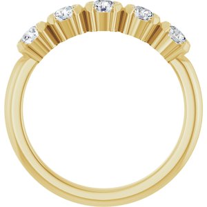 14K Yellow Gold 1/2 CTW Natural Diamond Anniversary Band