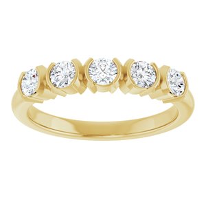 14K Yellow Gold 1/2 CTW Natural Diamond Anniversary Band