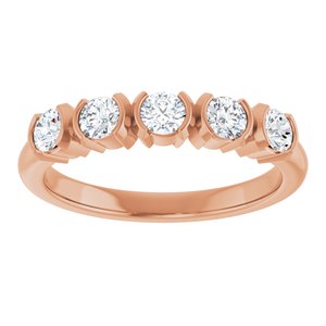 14K Rose Gold 1/2 CTW Lab-Grown Diamond Anniversary Band