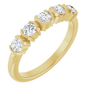 14K Yellow Gold 1/2 CTW Natural Diamond Anniversary Band