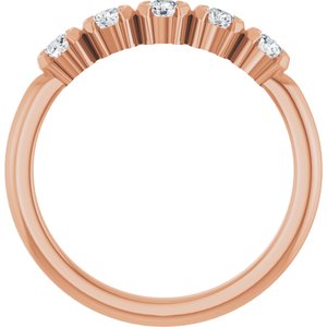 14K Rose Gold 1/3 CTW Natural Diamond Anniversary Band
