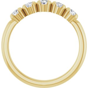 14K Yellow Gold 1/3 CTW Lab-Grown Diamond Anniversary Band