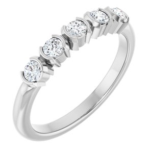 Platinum 1/3 CTW Natural Diamond Anniversary Band