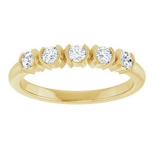 14K Yellow Gold 1/3 CTW Natural Diamond Anniversary Band