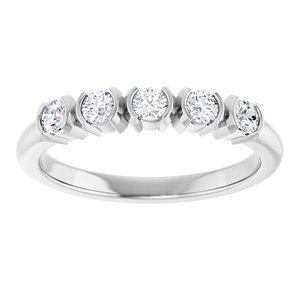 Platinum 1/3 CTW Natural Diamond Anniversary Band