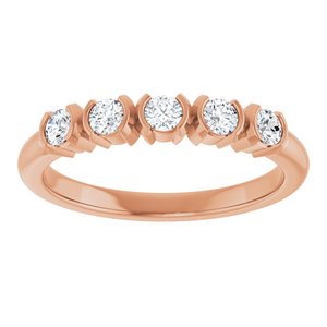 14K Rose Gold 1/3 CTW Natural Diamond Anniversary Band