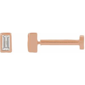 14K Rose Gold .04 CT Lab-Grown Diamond Stud Earring
