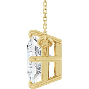 14K Yellow Gold 1/2 CTW Natural Diamond Solitaire 16" Necklace