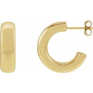 Electroform Puffed Hoop Earrings