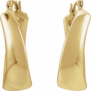 Electroform Puffed U-Hoop Earrings