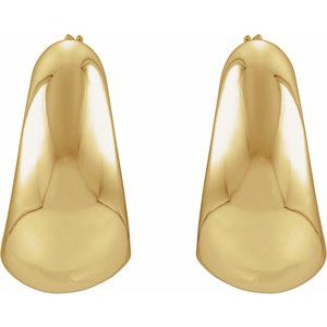 Electroform Puffed Hoop Earrings