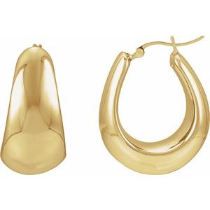 Electroform Puffed Hoop Earrings