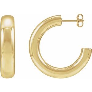 Electroform Puffed Hoop Earrings