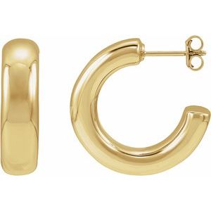 Electroform Puffed Hoop Earrings