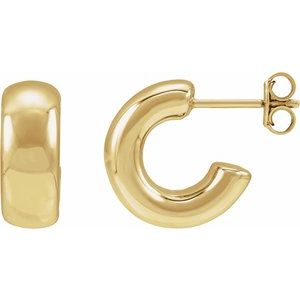 Electroform Puffed Hoop Earrings