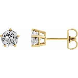 14K Yellow Gold 9/10 CTW Natural Diamond Stud Earrings