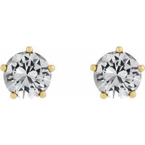 14K Yellow Gold 1/2 CTW Lab-Grown Diamond Stud Earrings – image 2