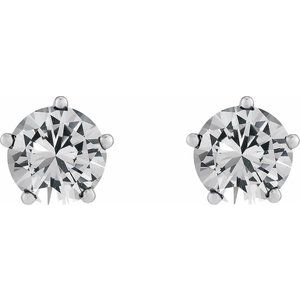 14K White Gold 1 5/8 CTW Natural Diamond Stud Earrings – image 2