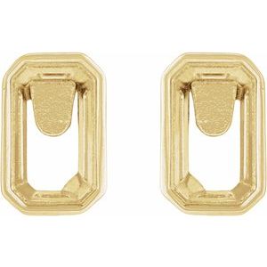 Bezel-Set Solitaire Stud Earrings – image 2