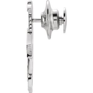 14K White Gold Little Red Tricycle Lapel Pin