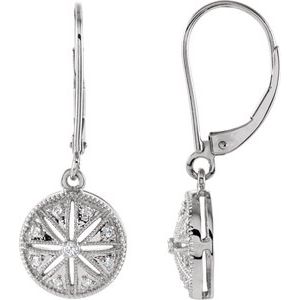 Sterling Silver 1/10 CTW Natural Diamond Earrings