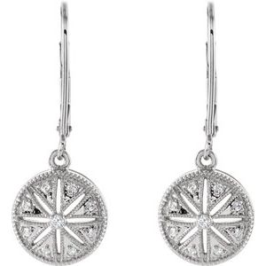 Sterling Silver 1/10 CTW Natural Diamond Earrings – image 2