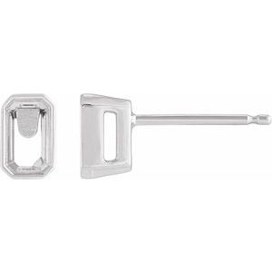 Bezel-Set Solitaire Stud Earrings