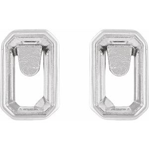 Bezel-Set Solitaire Stud Earrings – image 2