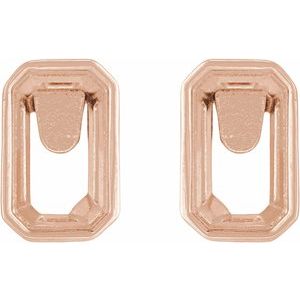 Bezel-Set Solitaire Stud Earrings – image 2