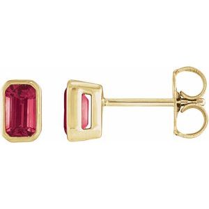 Bezel-Set Solitaire Stud Earrings